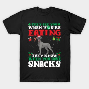 Christmas Dog Eating Snacks T-Shirt